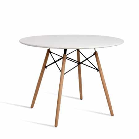 Artiss Dining Table Round White 4 Seater 100CM