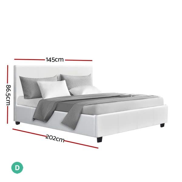 Artiss Bed Frame Double Size White NEO - Image 2