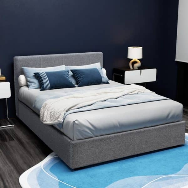 Artiss Bed Frame Double Size Gas Lift Grey NINO - Image 2