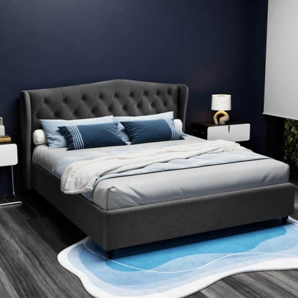 Artiss Bed Frame King Size Charcoal PIER - Image 2
