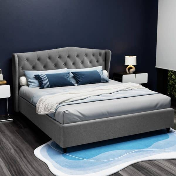 Artiss Bed Frame King Size Grey PIER - Image 2
