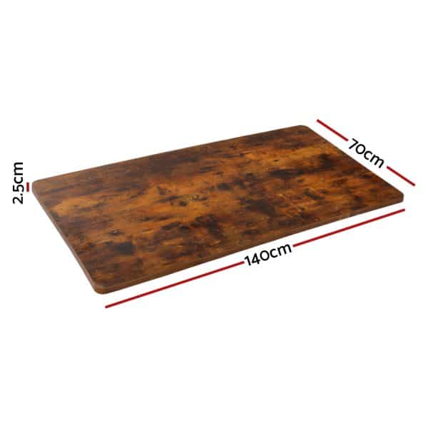 Artiss Standing Desk Top Rustic Brown 140CM - Image 2