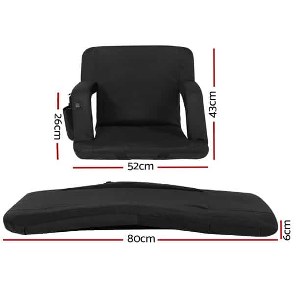 Artiss Lounge Sofa Bed With Armrest Heated Floor Recliner Futon Couch Folding Chair Cushion - Image 2