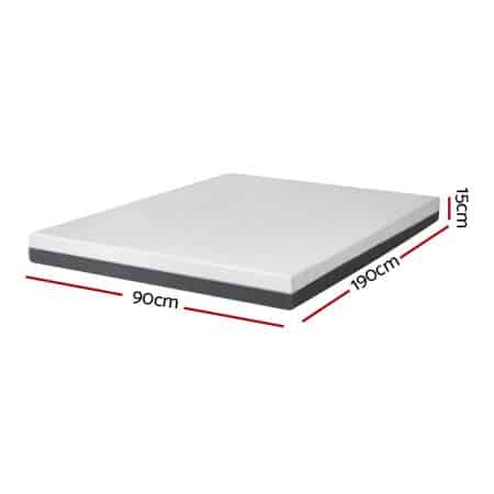 Giselle Bedding Memory Foam Mattress Bed Cool Gel Non Spring 15cm Single - Image 2