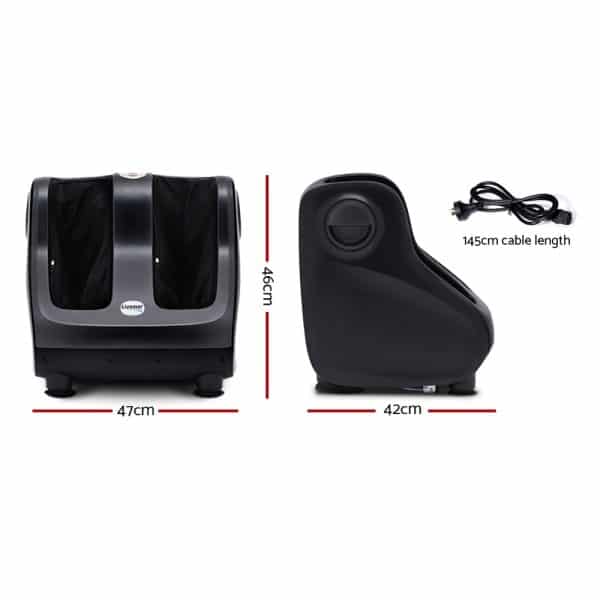 Livemor Foot Massager Shiatsu Massagers Electric Roller Calf Leg Kneading Black - Image 2