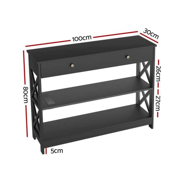 Artiss Console Table 3-tier USB Outlets - Image 2