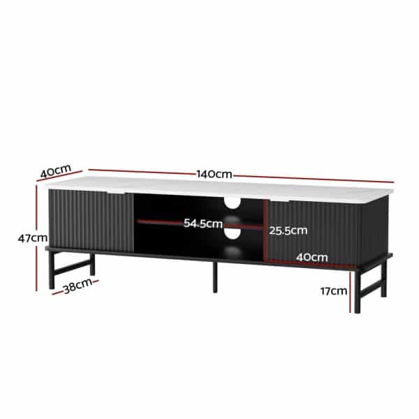 Artiss TV Cabinet Entertainment Unit Stand Storage 140CM - Image 2