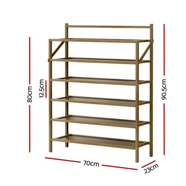 Artiss Shoe Rack 6-tier 18 Pairs Foldable - Image 2