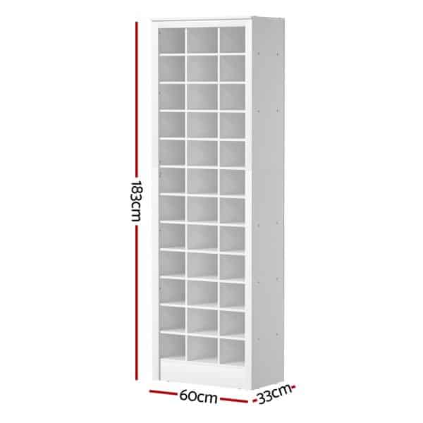 Artiss Shoe Rack 12-tier 36 Pairs Storage White - Image 2