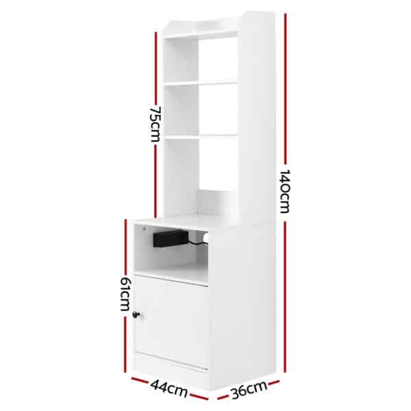 Artiss Bedside Table Nightstand Charging Station - Image 2