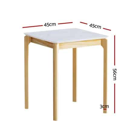 Artiss Coffee Table Marble Effect Square - Image 2