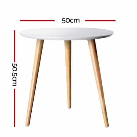Artiss Coffee Table Round 50CM Callix - Image 2