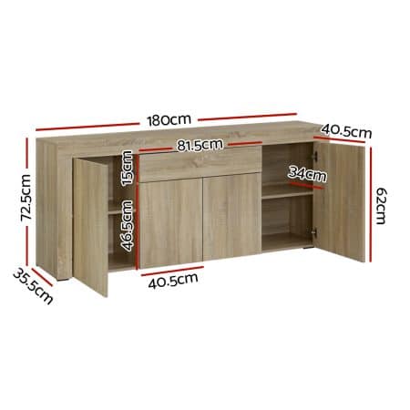 Artiss Buffet Sideboard - DANA Oak - Image 2