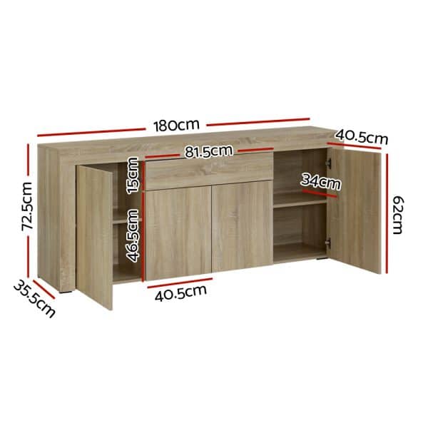 Artiss Buffet Sideboard - DANA Oak - Image 2