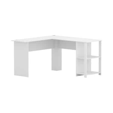Artiss Computer Desk Shelf L-Shape White 136CM