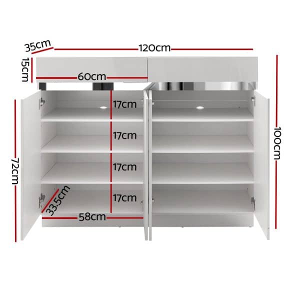 Artiss Shoe Rack Cabinet Storage Cupboard 24 Pairs - Lydia - Image 2