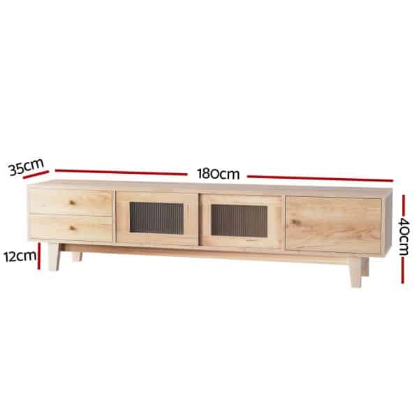 Artiss TV Cabinet Entertainment Unit Stand Storage Drawer 180CM - Image 2