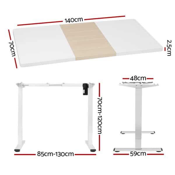 Artiss Electric Standing Desk Sit Stand Desks 140CM - Image 2