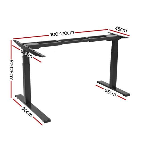 Artiss Standing Desk Frame Only L-shape Motorised - Image 2