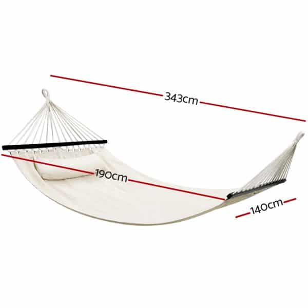Gardeon Hammock Bed Outdoor Camping Portable Hanging Chair 2 Person Piillow - Image 2