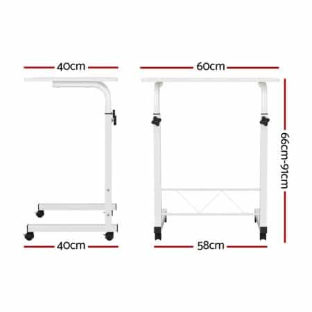 Artiss Laptop Desk Table Adjustable 60CM White - Image 2