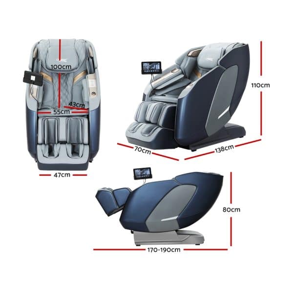 Livemor 4D Massage Chair Electric Recliner Double Core Mechanism Massager Melisa - Image 2