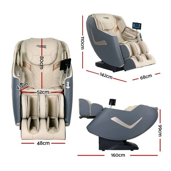 Livemor Massage Chair Electric Recliner Home Massager 3D Opal - Image 2