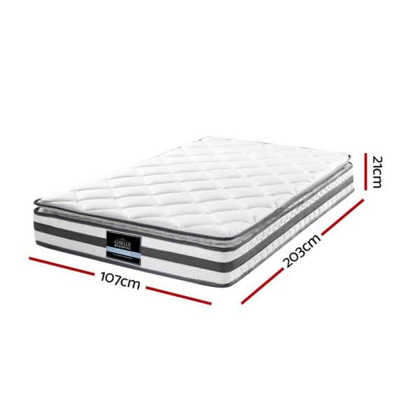 Giselle Bedding 21cm Mattress Pillow Top King Single - Image 2