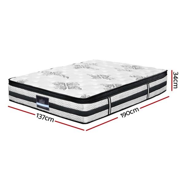 Giselle Bedding 34cm Mattress Euro Top Pocket Spring Double - Image 2