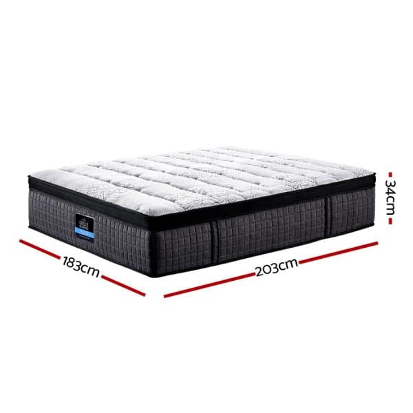 Giselle Bedding 34cm Mattress 9 Zone Latex Foam King - Image 2
