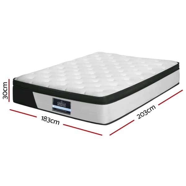 Giselle Bedding 30cm Mattress Euro Top King - Image 2
