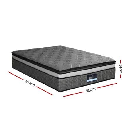 Giselle Bedding 34cm Mattress Double Layer Pocket Spring King - Image 2