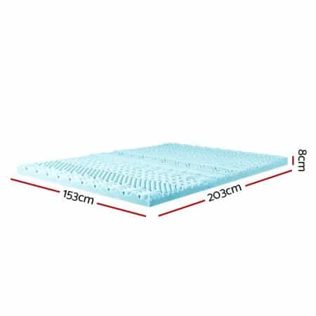 Giselle Bedding Memory Foam Mattress Topper 11-Zone 8cm Queen - Image 2