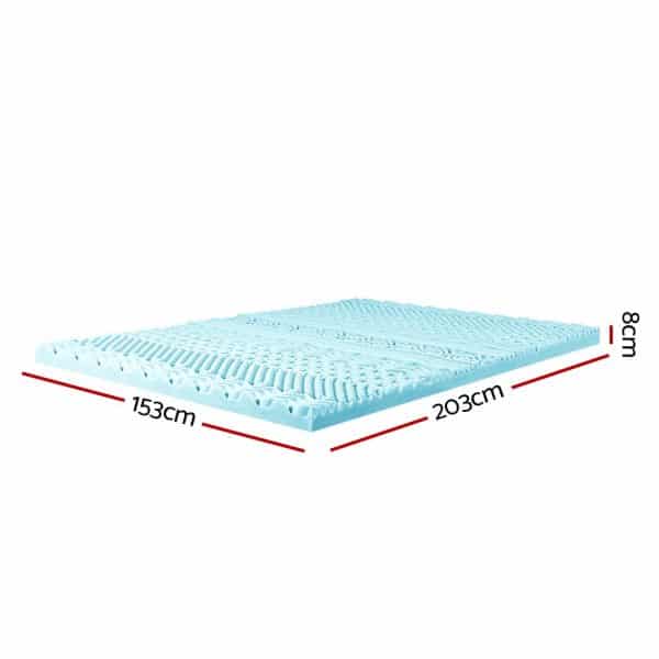 Giselle Bedding Memory Foam Mattress Topper 11-Zone 8cm Queen - Image 2