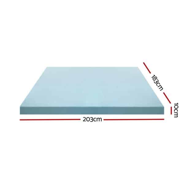 Giselle Bedding Memory Foam Mattress Topper Cool Gel Bed Mat Bamboo 10cm King - Image 2