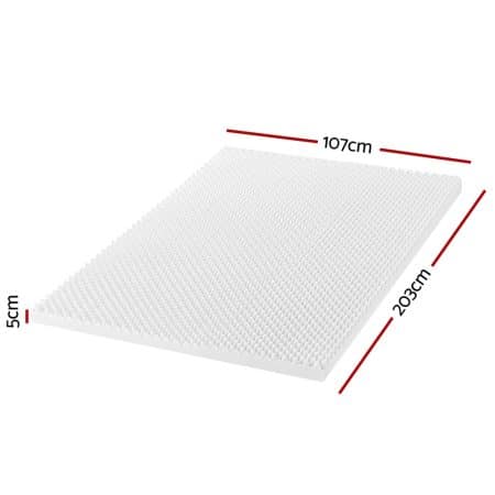 Giselle Bedding Memory Foam Mattress Topper Egg Crate 5cm King Single - Image 2