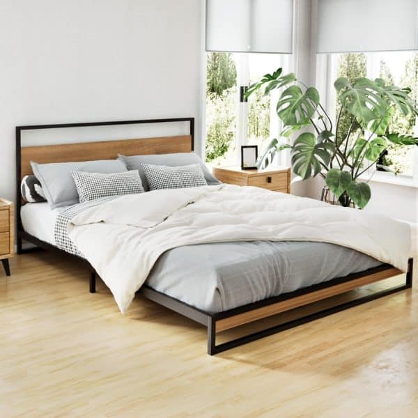 Artiss Bed Frame Queen Size Metal Frame DANE - Image 2