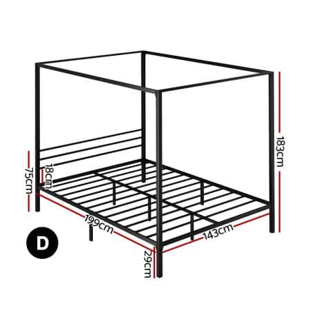 Artiss Bed Frame Double Size Metal Frame POCHY - Image 2