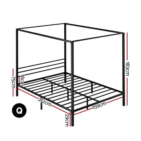 Artiss Bed Frame Queen Size Metal Frame POCHY - Image 2