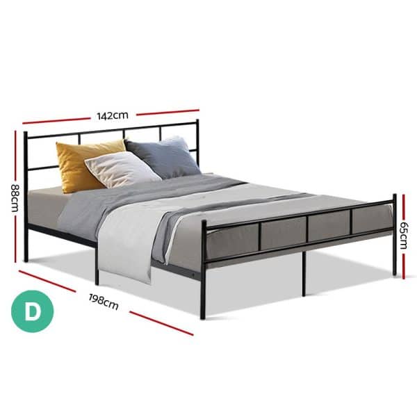 Artiss Bed Frame Double Metal Bed Frames SOL - Image 2