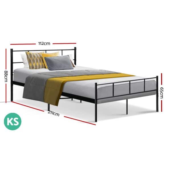 Artiss Bed Frame King Single Metal Bed Frames SOL - Image 2