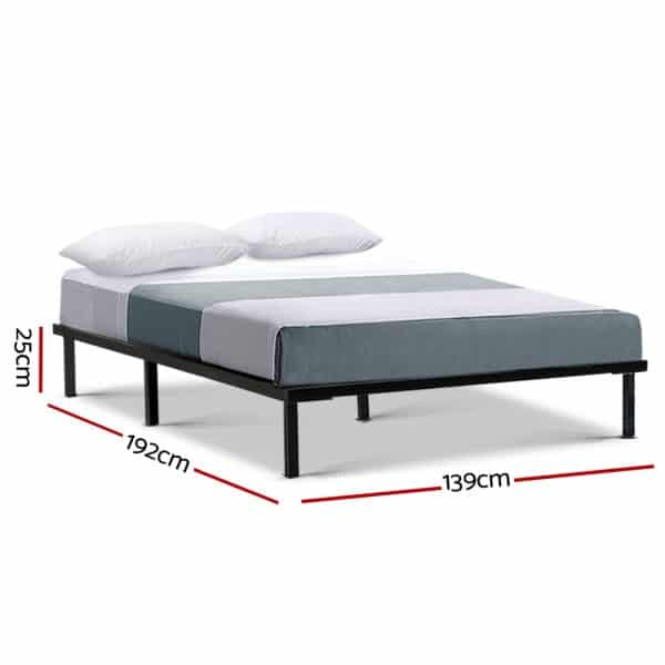 Artiss Bed Frame Double Size Metal Frame TED - Image 2
