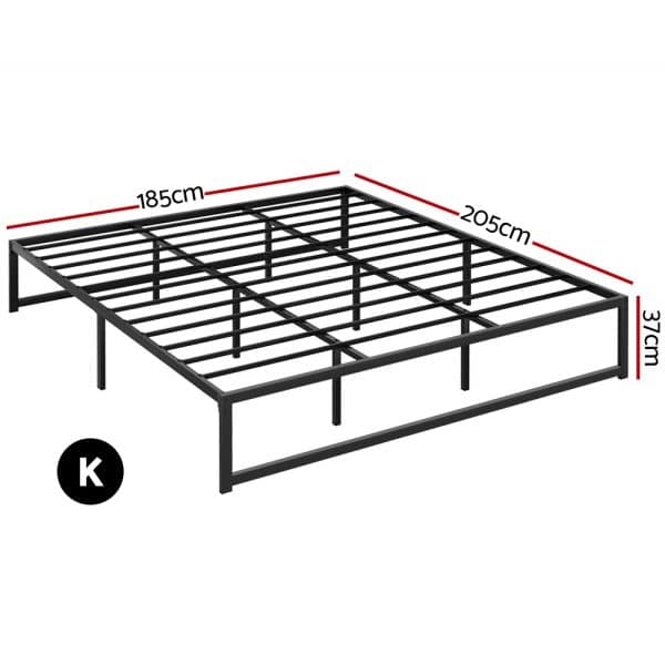 Artiss Bed Frame King Size Metal Frame TINO - Image 2