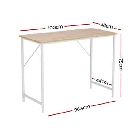 Artiss Computer Desk Oak 100CM - Image 2