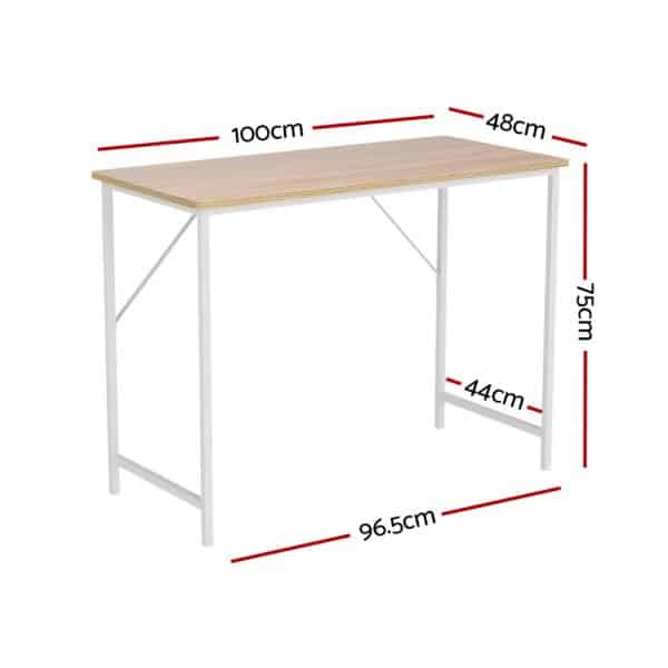 Artiss Computer Desk Oak 100CM - Image 2