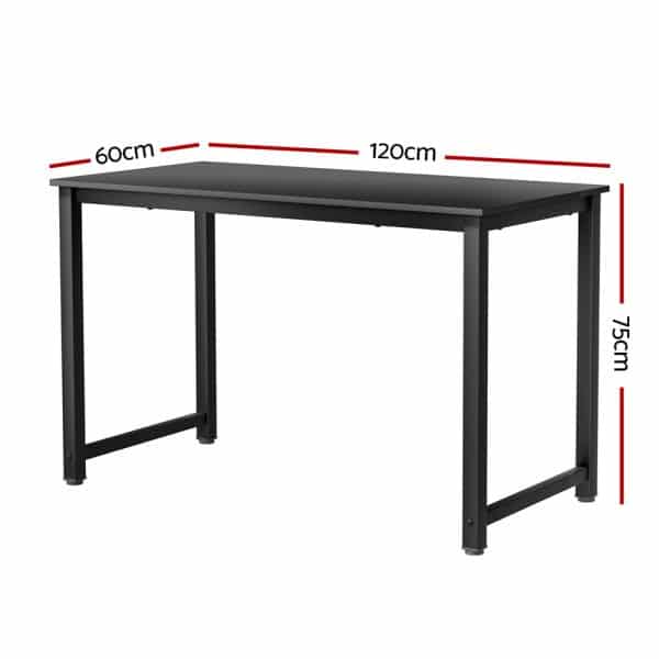 Artiss Computer Desk Home Office Study Table Black 120CM - Image 2