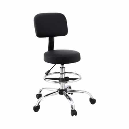 Artiss Office Chair Drafting Computer Standing Desk Chairs Ergonomic PU Black