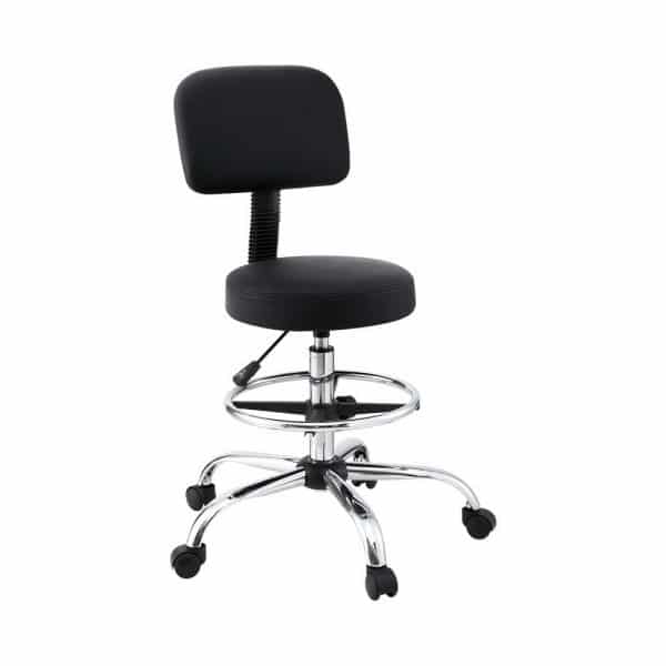 Artiss Office Chair Drafting Computer Standing Desk Chairs Ergonomic PU Black