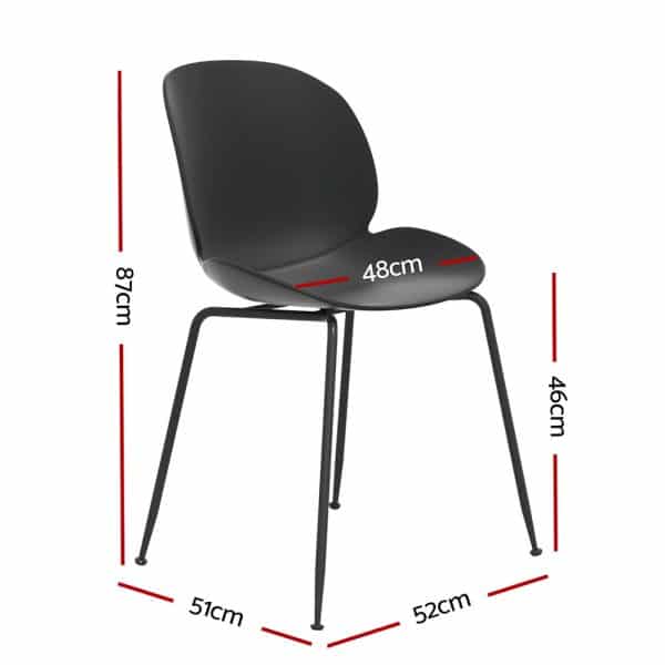 Gardeon 4PC Outdoor Dining Chairs Lounge Chair Patio Garden Furniture Black - Image 2
