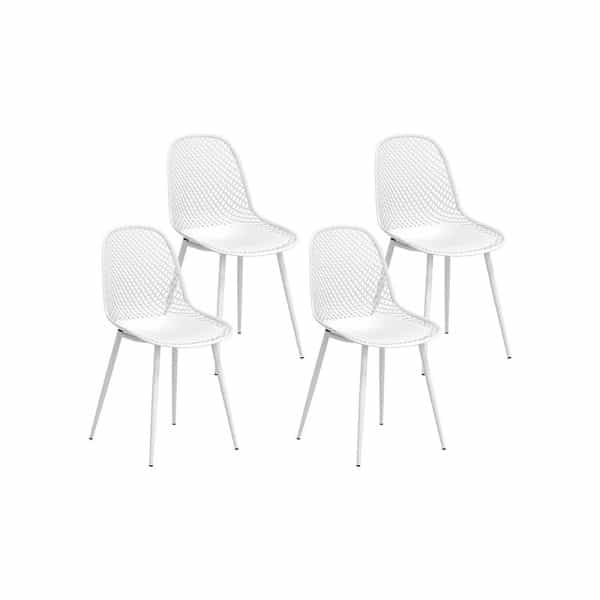 Gardeon 4PC Outdoor Dining Chairs PP Lounge Chair Patio Garden Furniture White